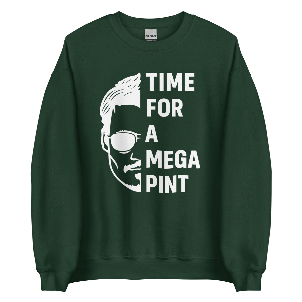 Time for a Mega Pint Unisex Sweater – grün, Vorderansicht