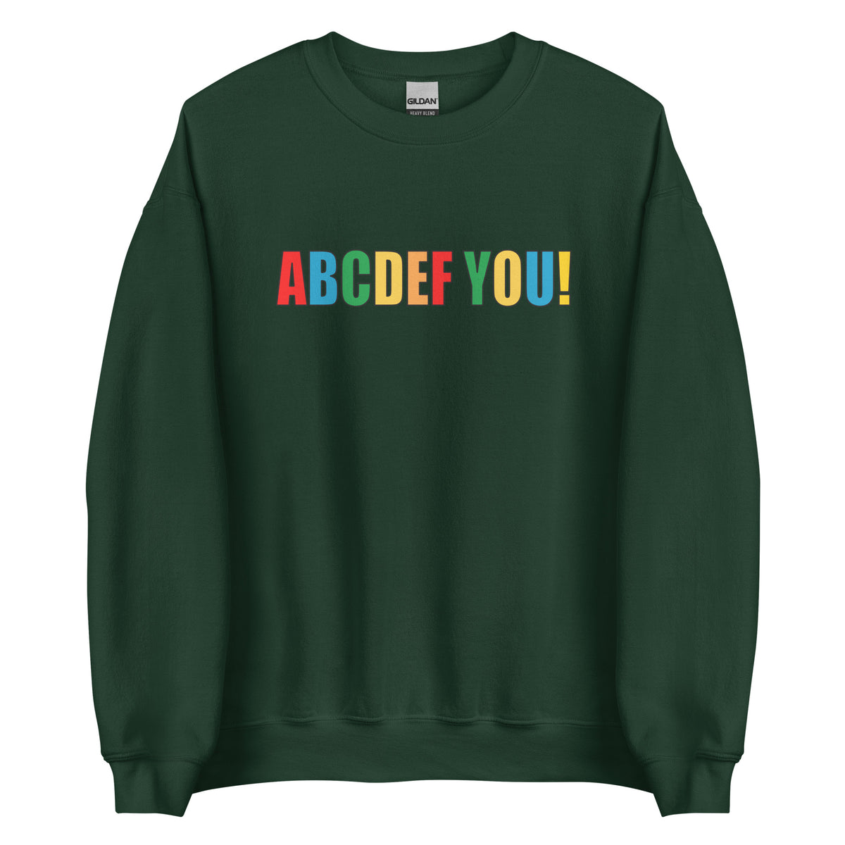 ABCDEF YOU! – Unisex Sweater – grün, Vorderansicht