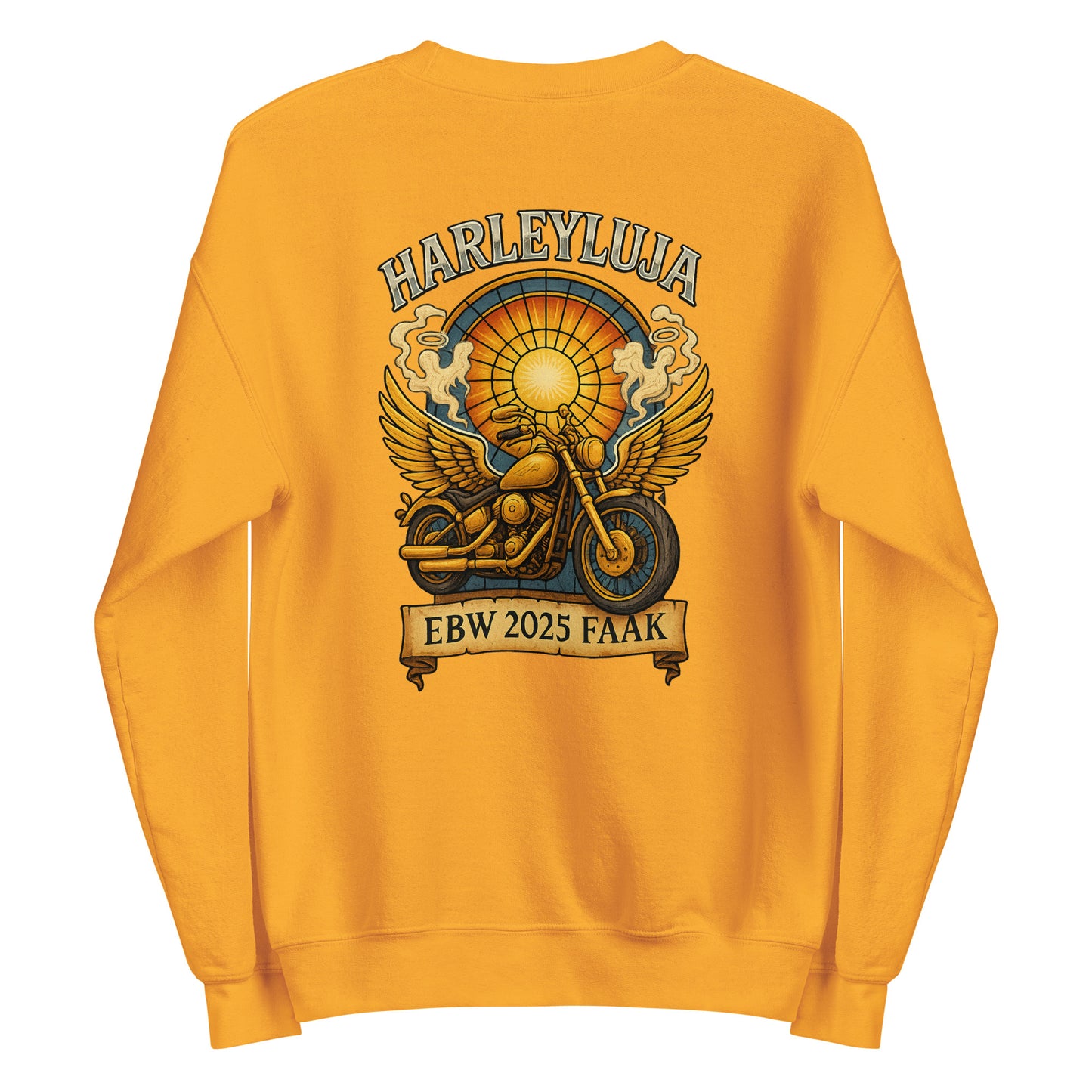 Harleyluja – Faakersee Edition 2025 - Unisex-Pullover (Backprint)