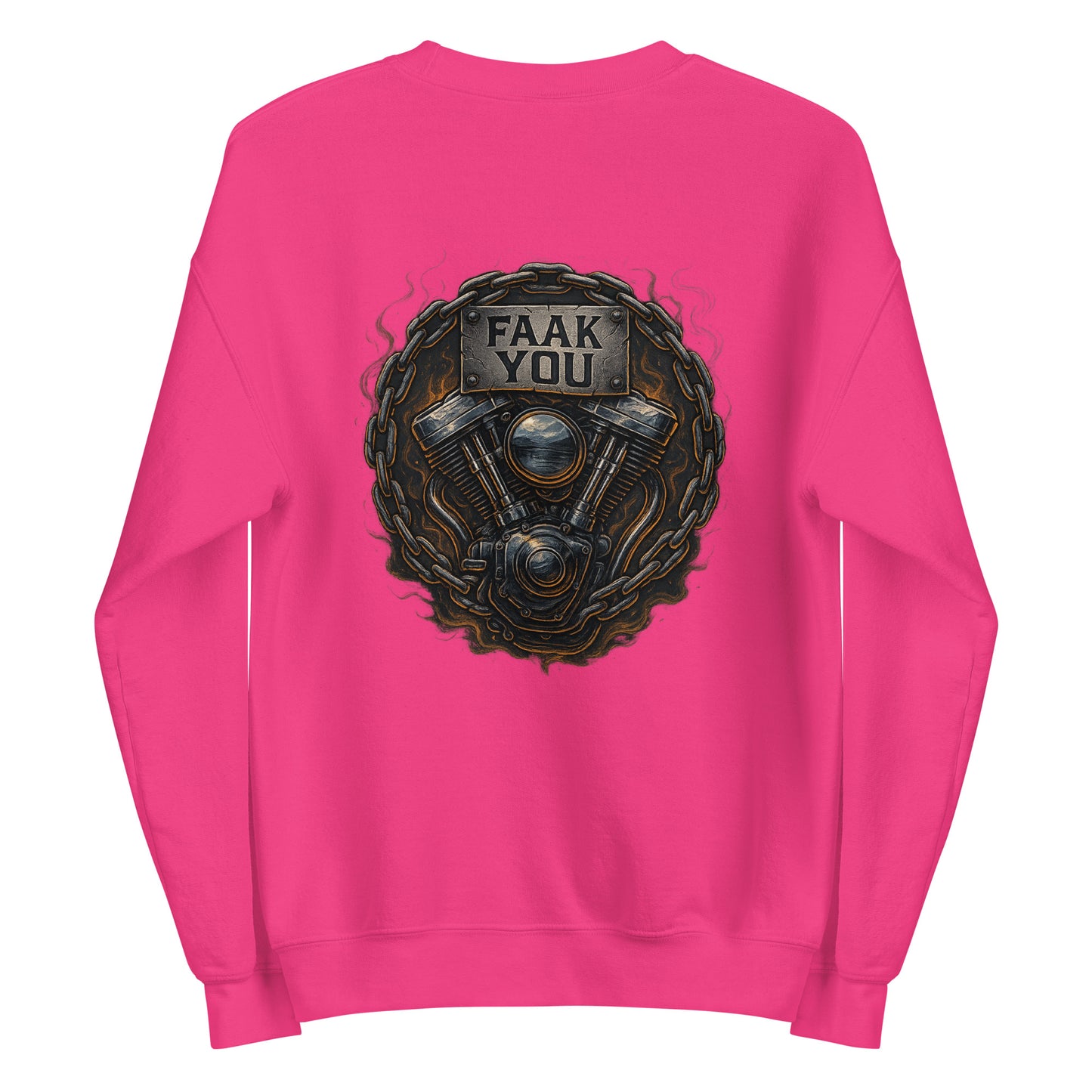 FAAK YOU – V-Twin Statement Backprint - Unisex-Pullover