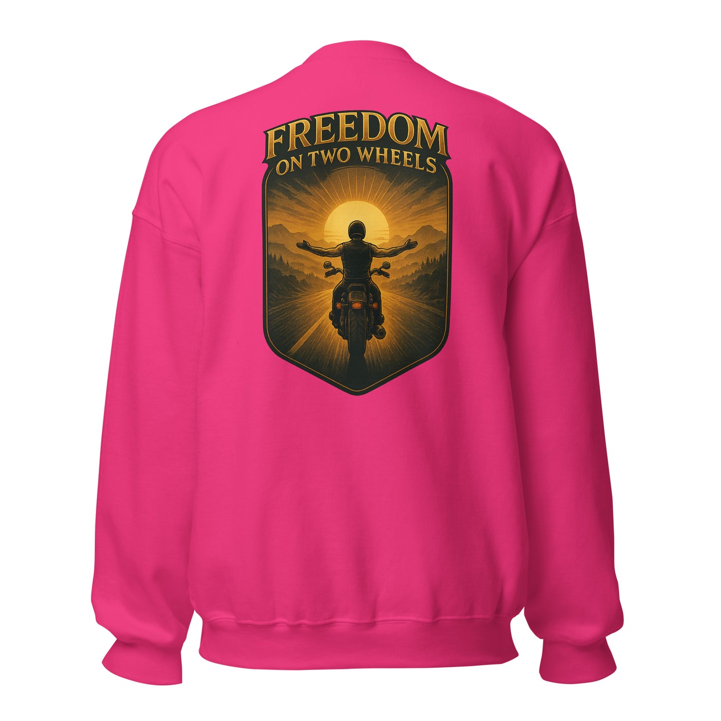 Freedom on Two Wheels - Backprint Unisex-Pullover