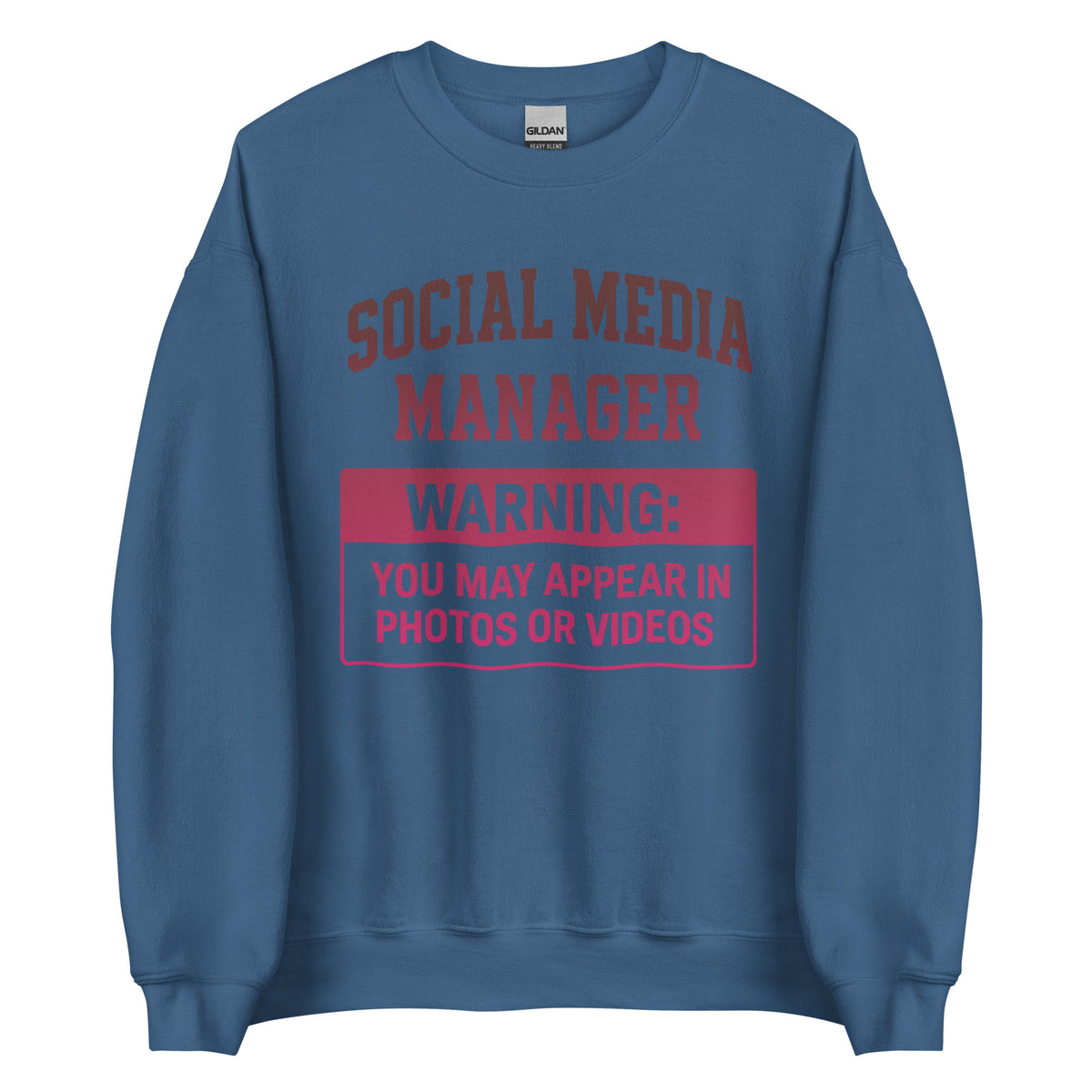 Social Media Manager - Unisex Sweater – blau, Vorderansicht