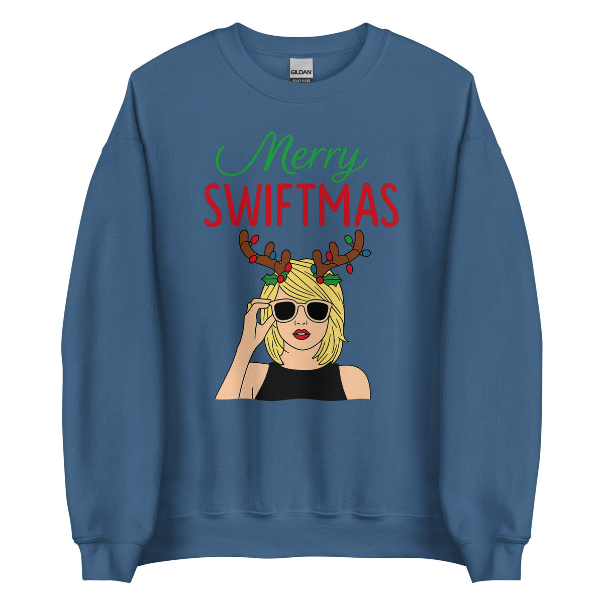 Merry Swiftmas Unisex Sweater – blau, Vorderansicht