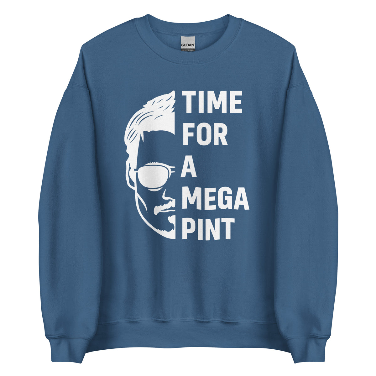 Time for a Mega Pint Unisex Sweater – blau, Vorderansicht