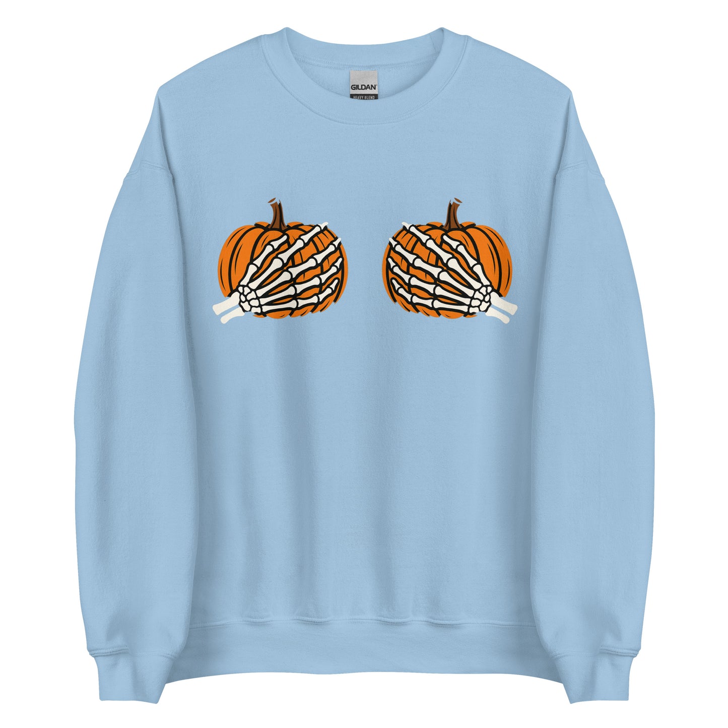 Pumpkin Boobs – Halloween Sweater with skeleton hands