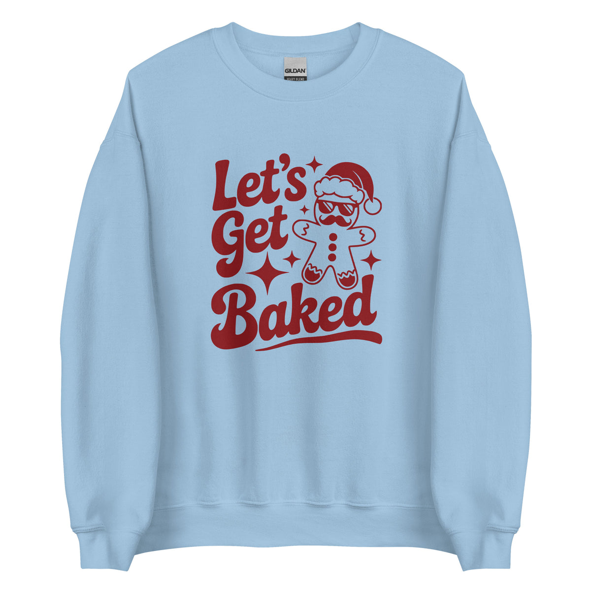 Let’s Get Baked – Unisex Sweater – blau, Vorderansicht
