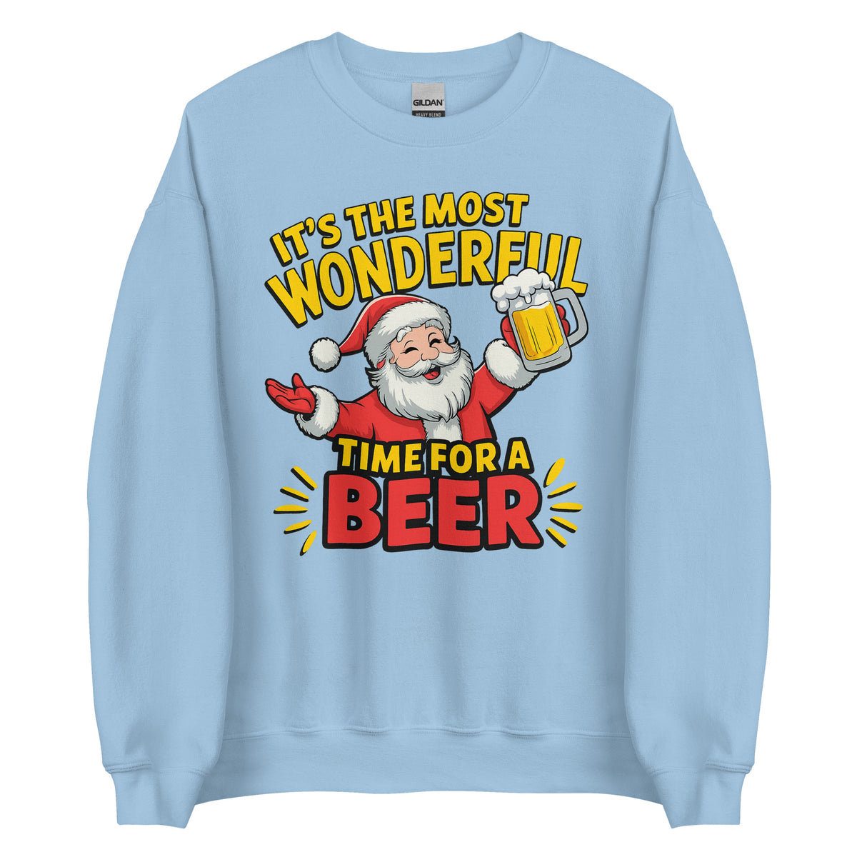 It’s the Most Wonderful Time for a Beer – Unisex Sweater – blau, Vorderansicht
