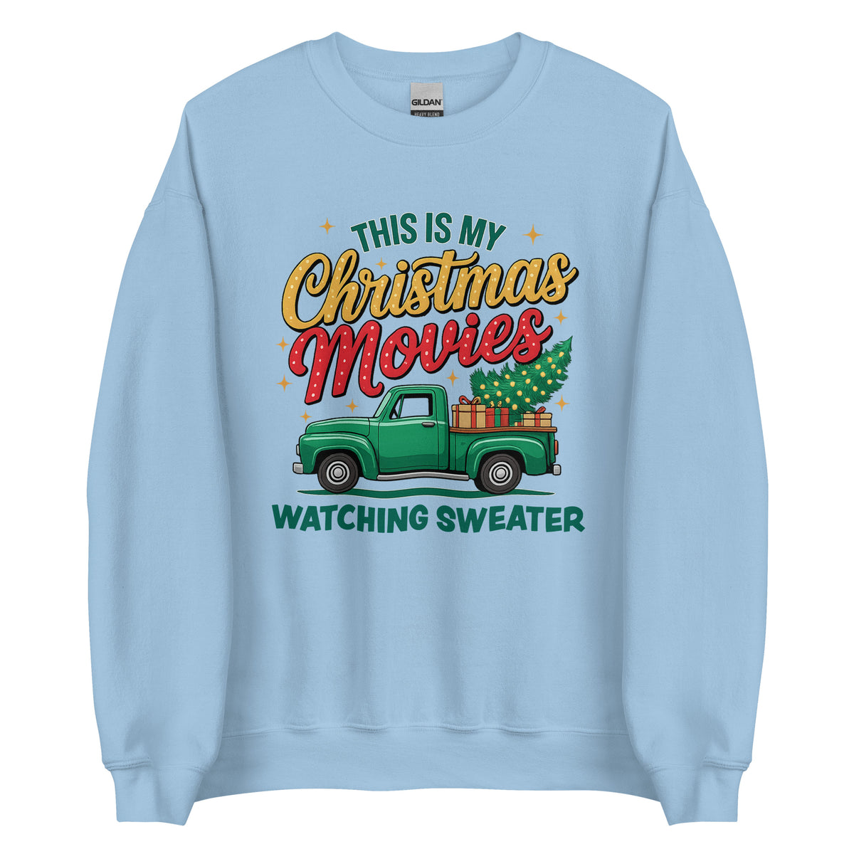 This Is My Christmas Movies Watching Sweater – Unisex Sweater – blau, Vorderansicht