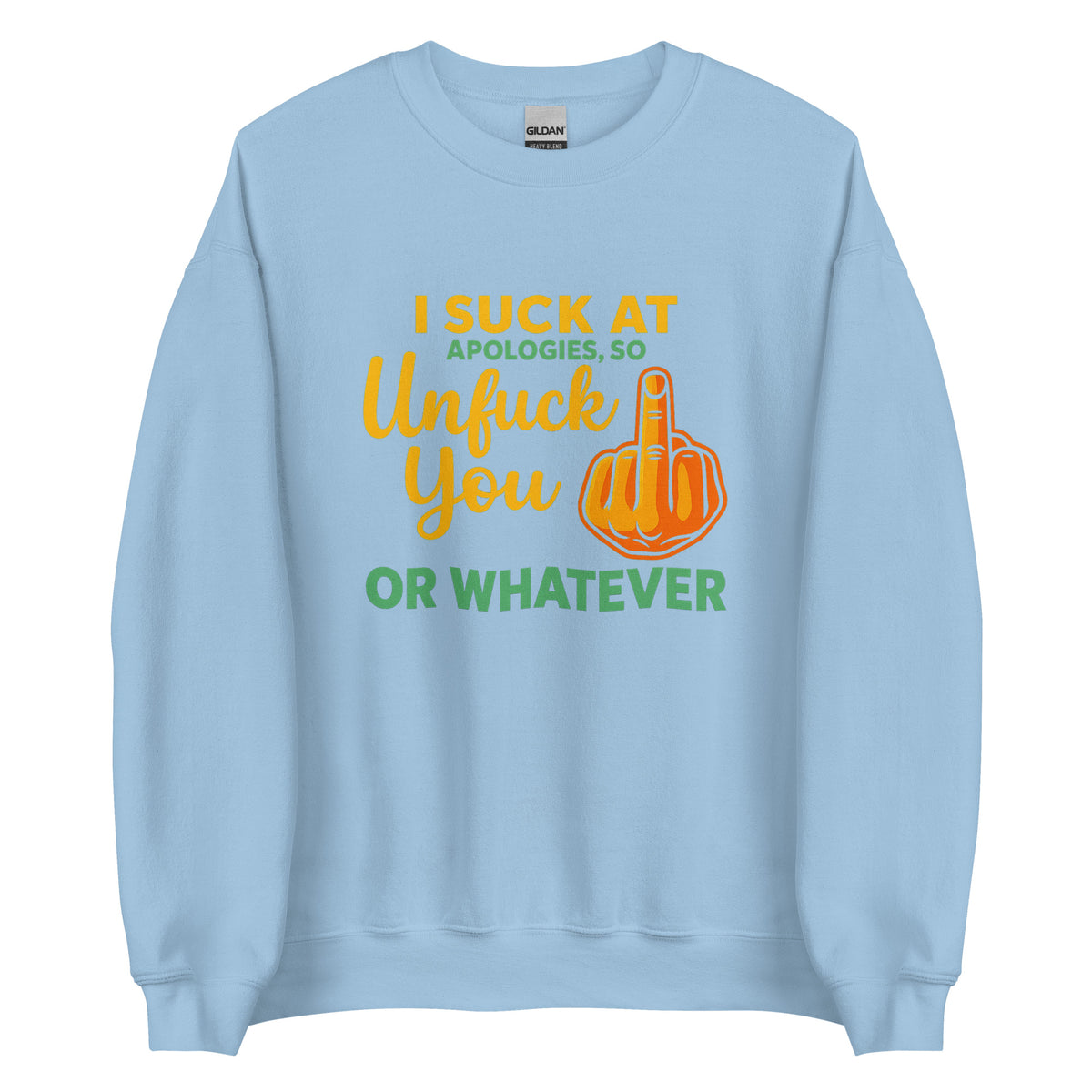 Unfuck You – Unisex Sweater – blau, Vorderansicht
