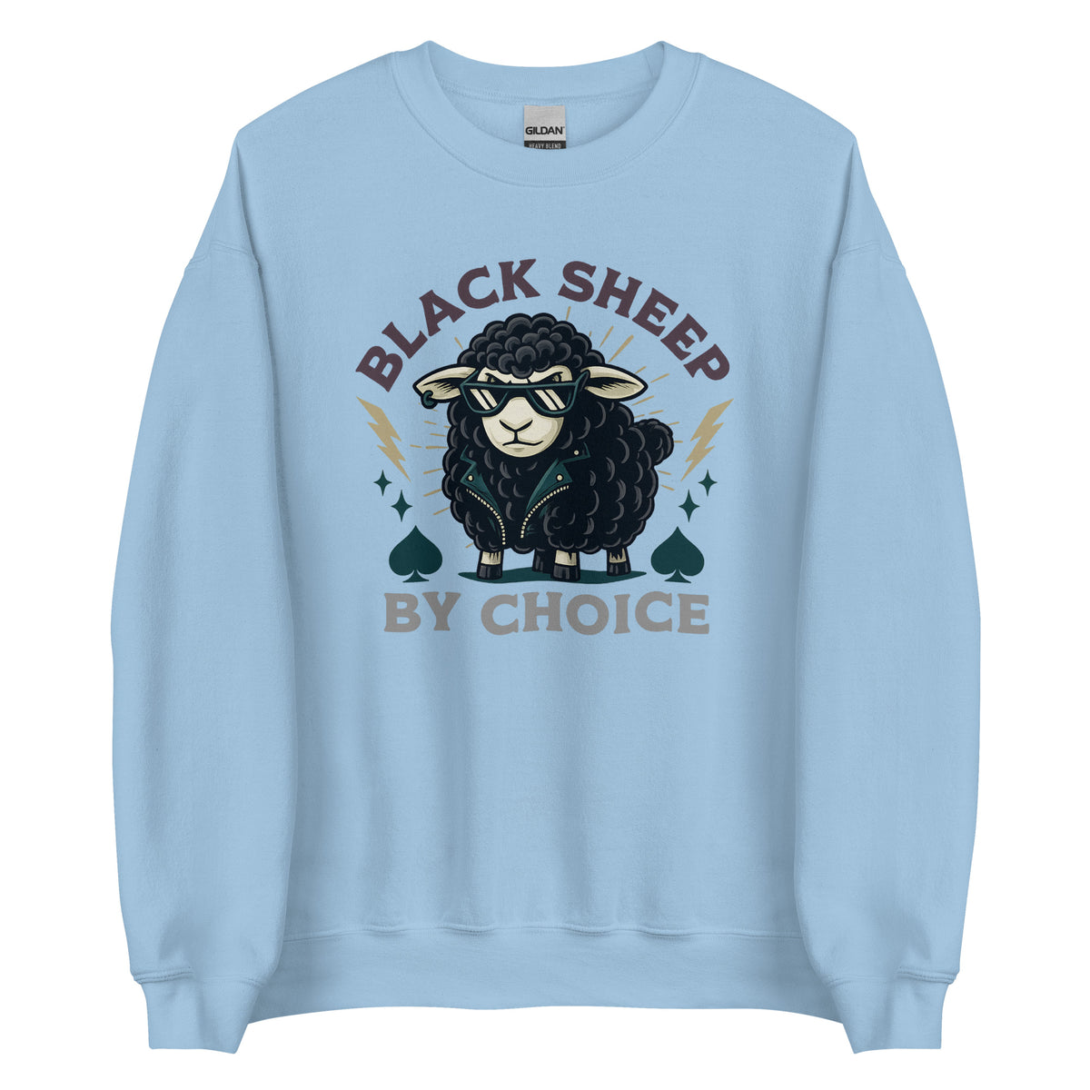 Black Sheep by Choice – Unisex Sweater – blau, Vorderansicht
