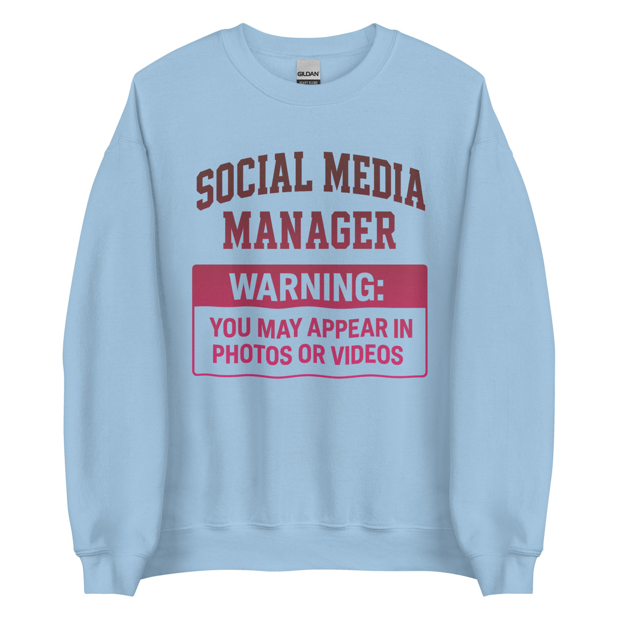 Social Media Manager - Unisex Sweater – blau, Vorderansicht