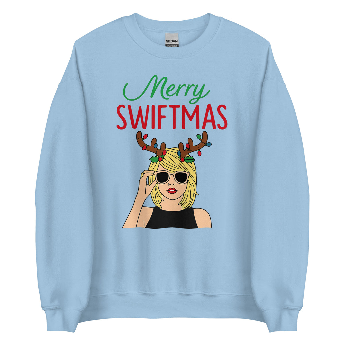 Merry Swiftmas Unisex Sweater – blau, Vorderansicht