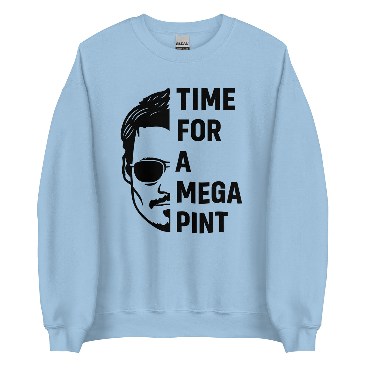 Time for a Mega Pint Unisex Sweater – blau, Vorderansicht