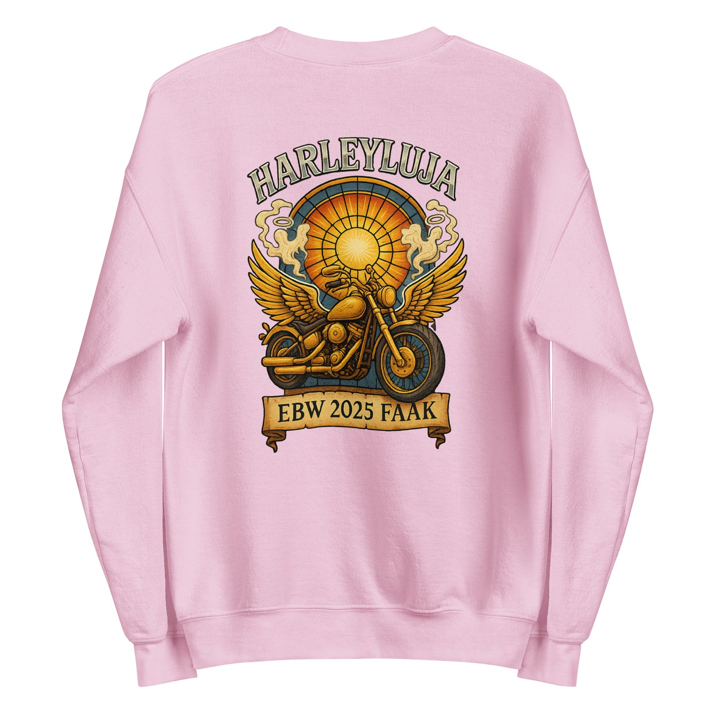 Harleyluja – Faakersee Edition 2025 - Unisex-Pullover (Backprint)