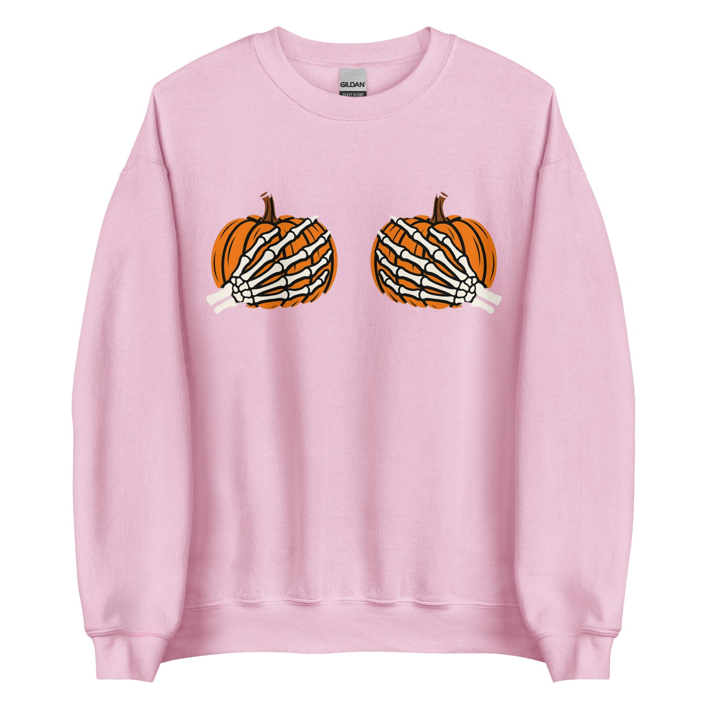 Pumpkin Boobs – Halloween Sweater mit Skeletthänden