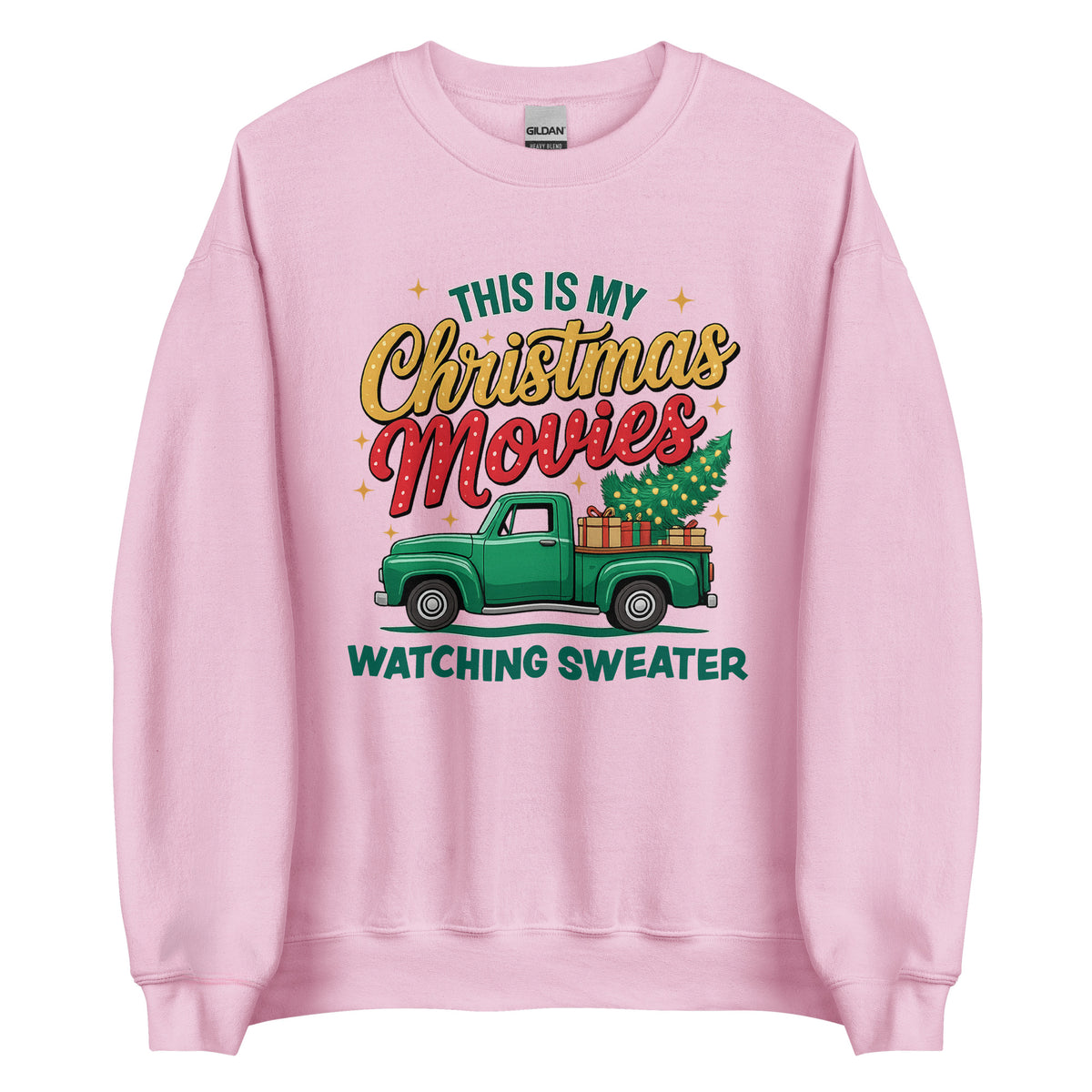 This Is My Christmas Movies Watching Sweater – Unisex Sweater – rosa, Vorderansicht
