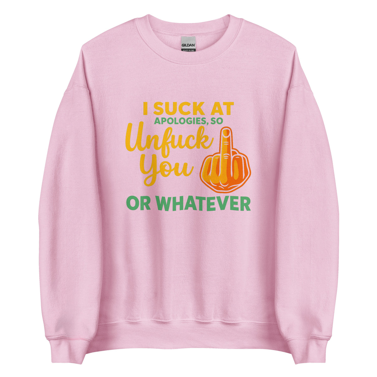Unfuck You – Unisex Sweater – rosa, Vorderansicht