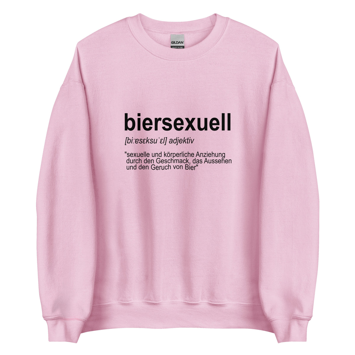 Biersexuell – Unisex Sweater – rosa, Vorderansicht
