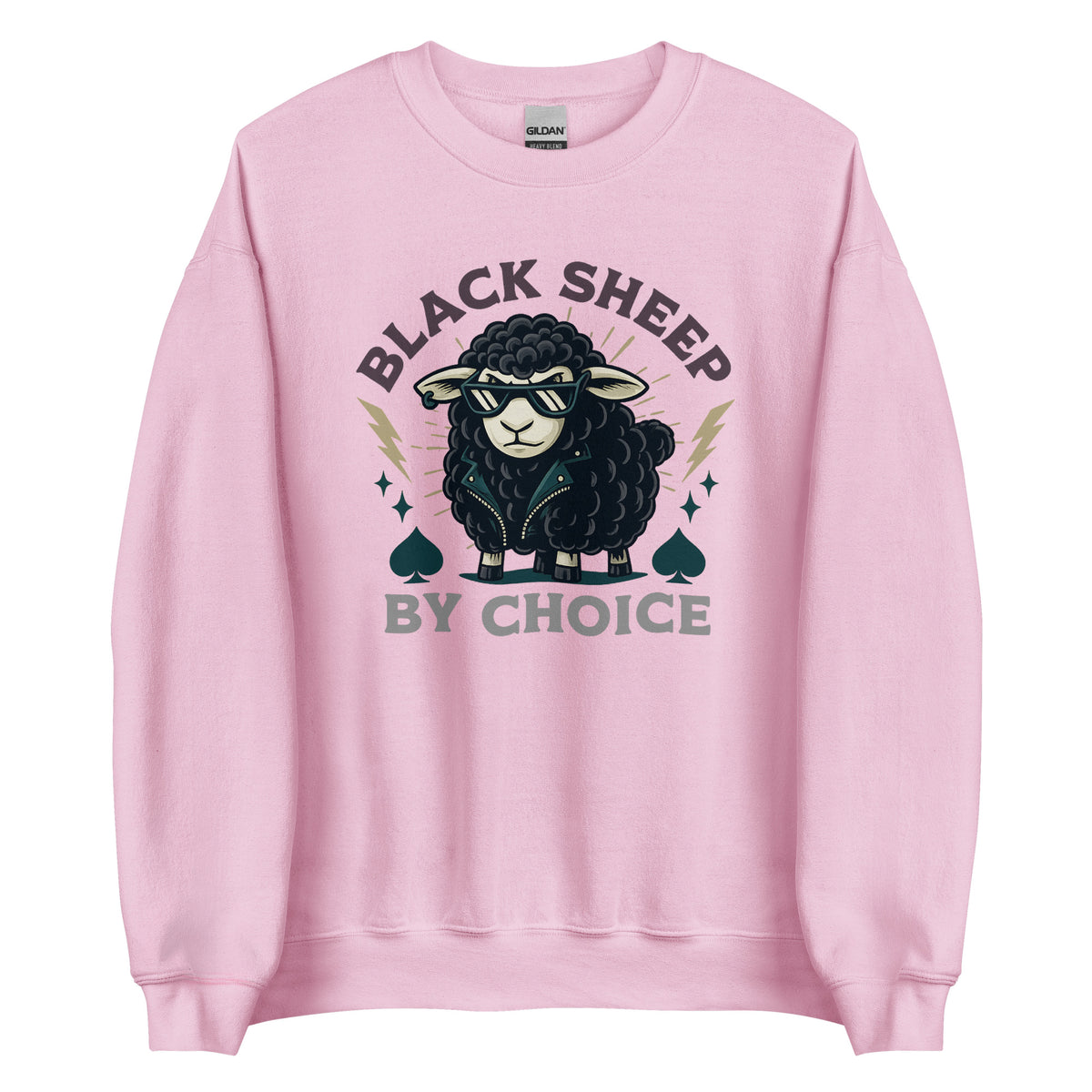 Black Sheep by Choice – Unisex Sweater – rosa, Vorderansicht