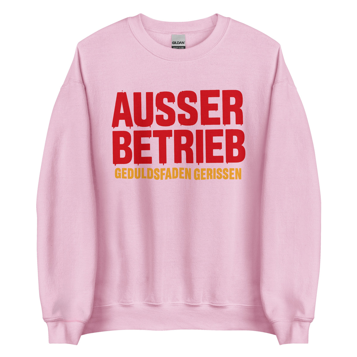 Außer Betrieb – Geduldsfaden gerissen Unisex Sweater – rosa, Vorderansicht