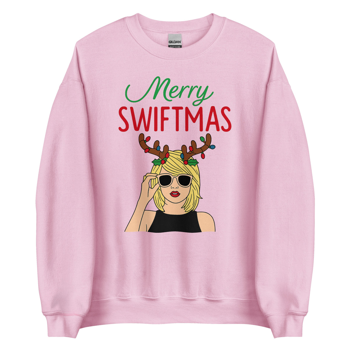 Merry Swiftmas Unisex Sweater – rosa, Vorderansicht
