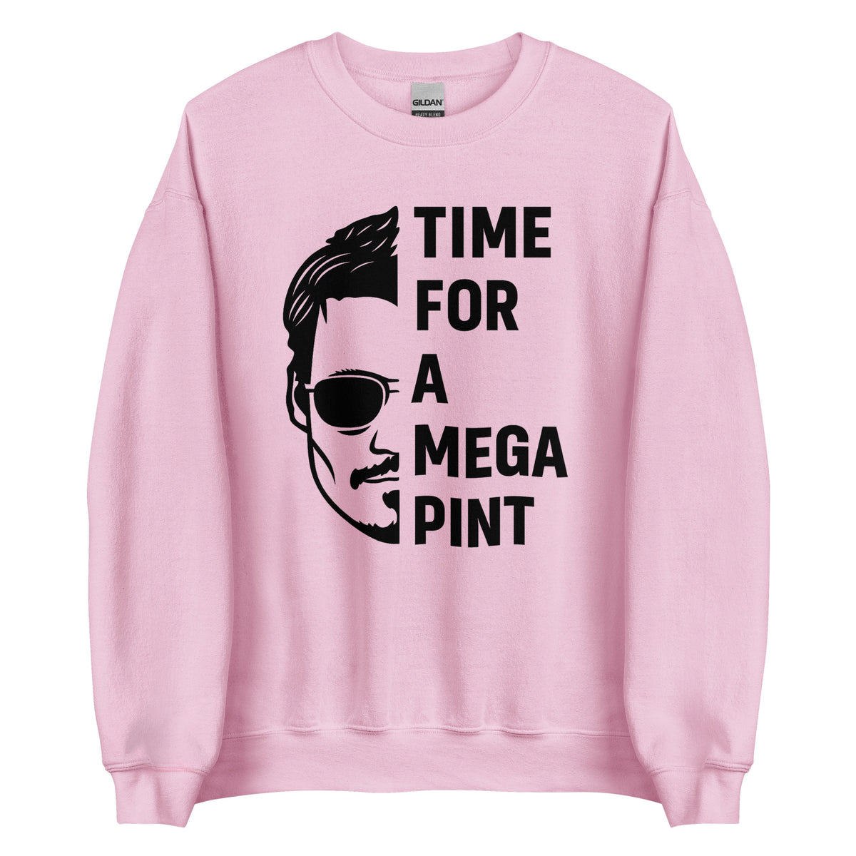 Time for a Mega Pint Unisex Sweater – rosa, Vorderansicht