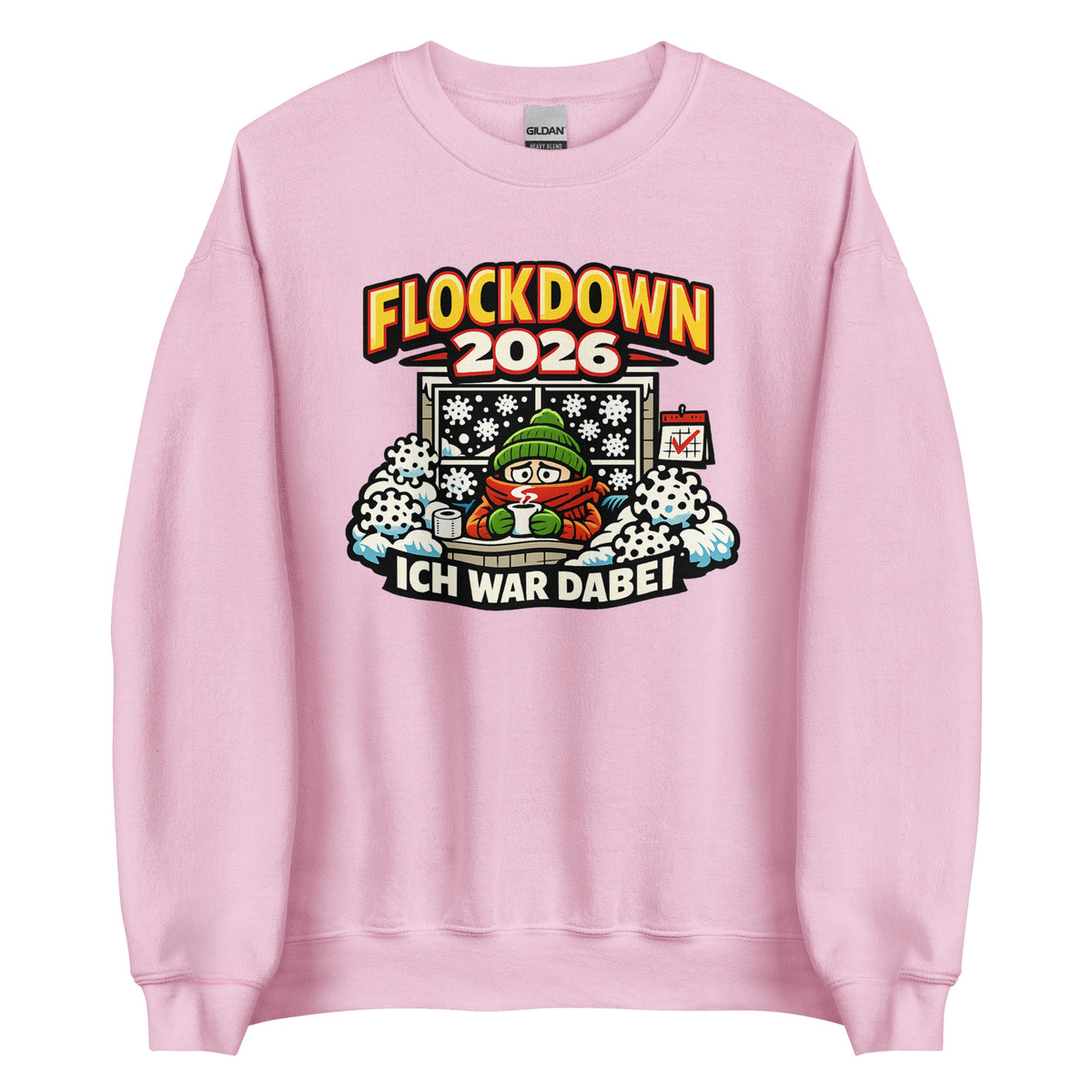 Flockdown 2026 – Ich war dabei – Unisex Sweater – rosa, Vorderansicht