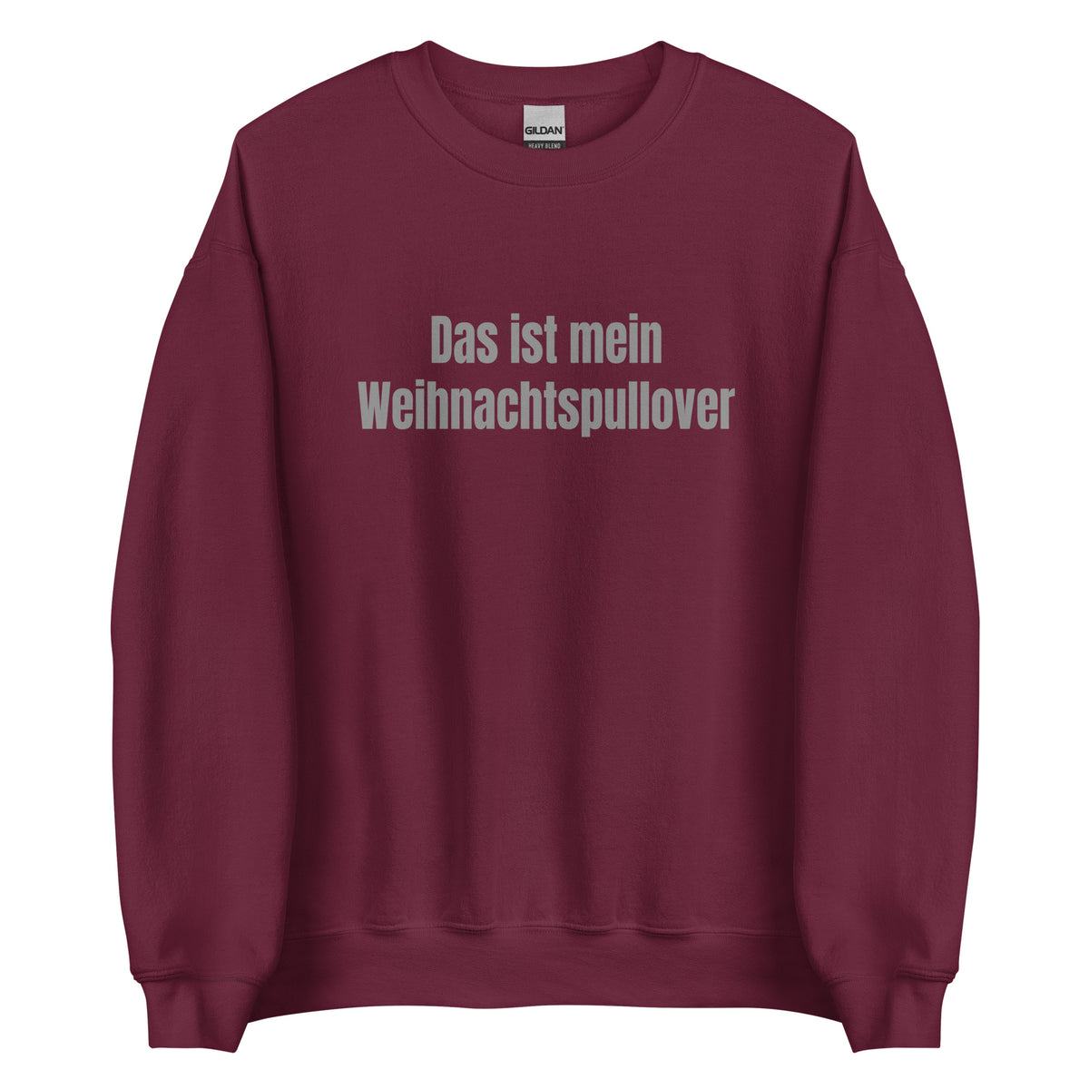 Das ist mein Weihnachtspullover – Unisex Sweater – weinrot, Vorderansicht