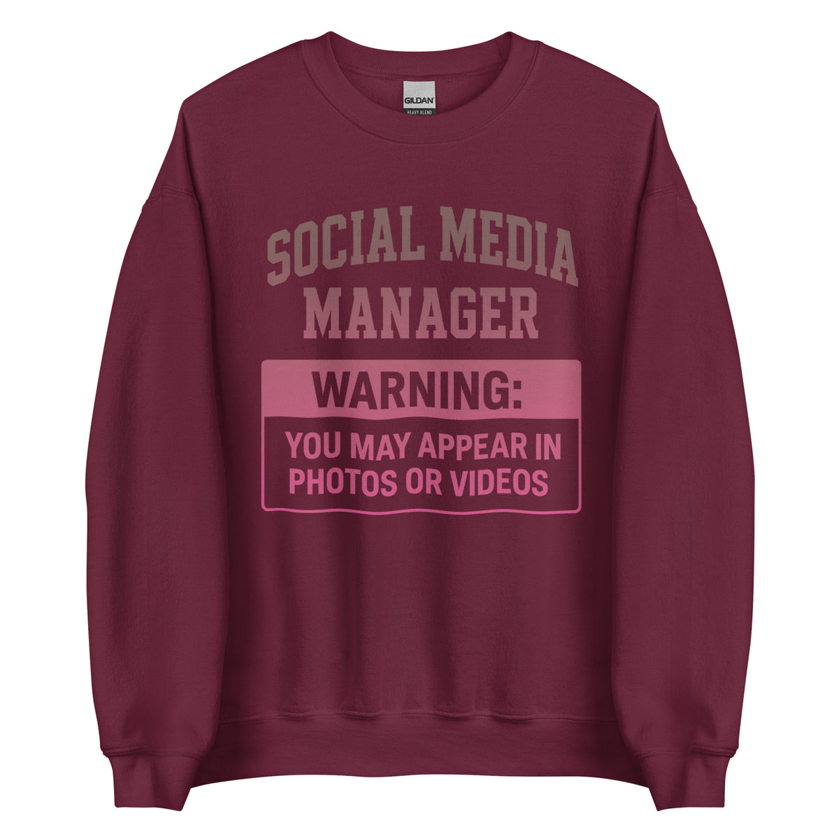 Social Media Manager - Unisex Sweater – weinrot, Vorderansicht