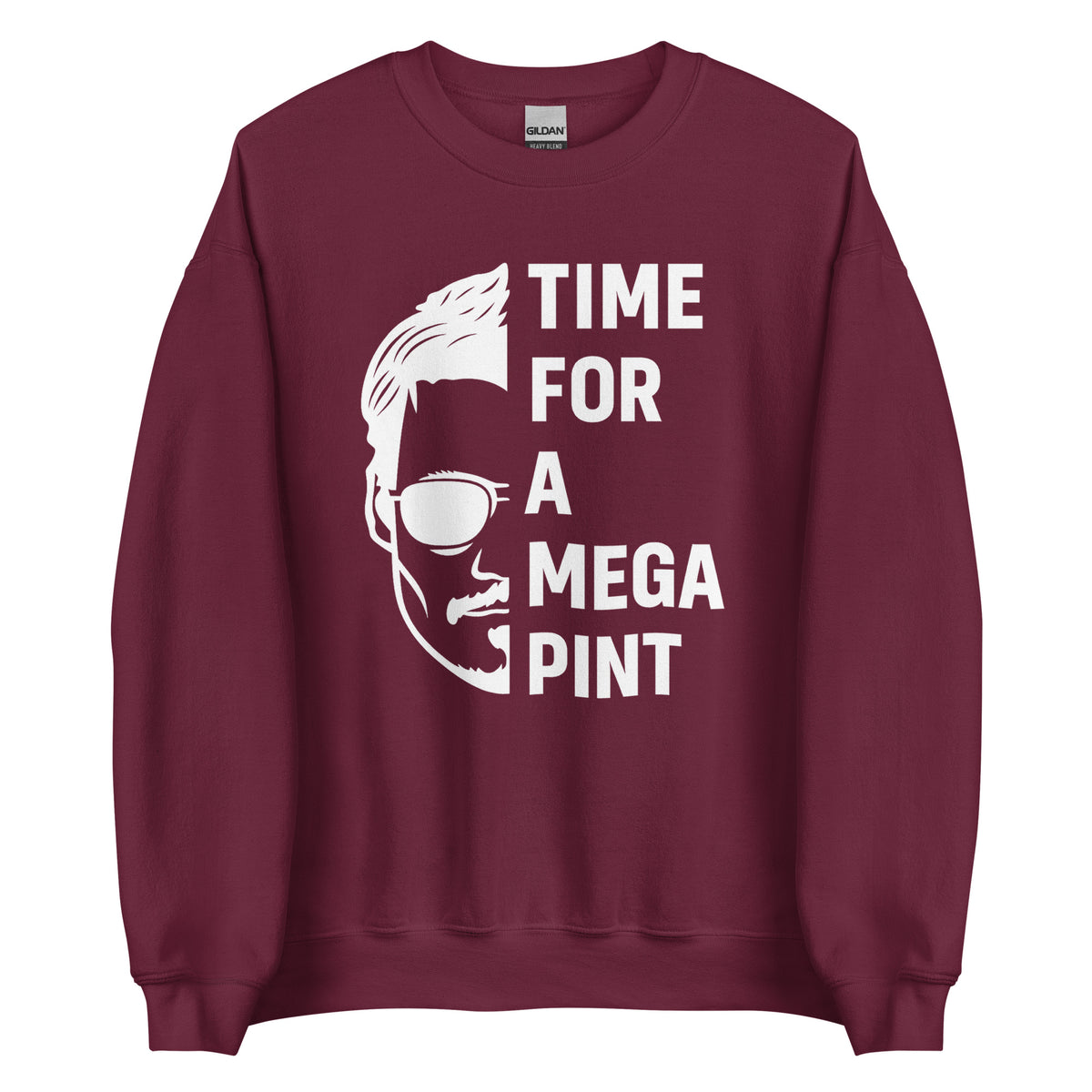Time for a Mega Pint Unisex Sweater – weinrot, Vorderansicht