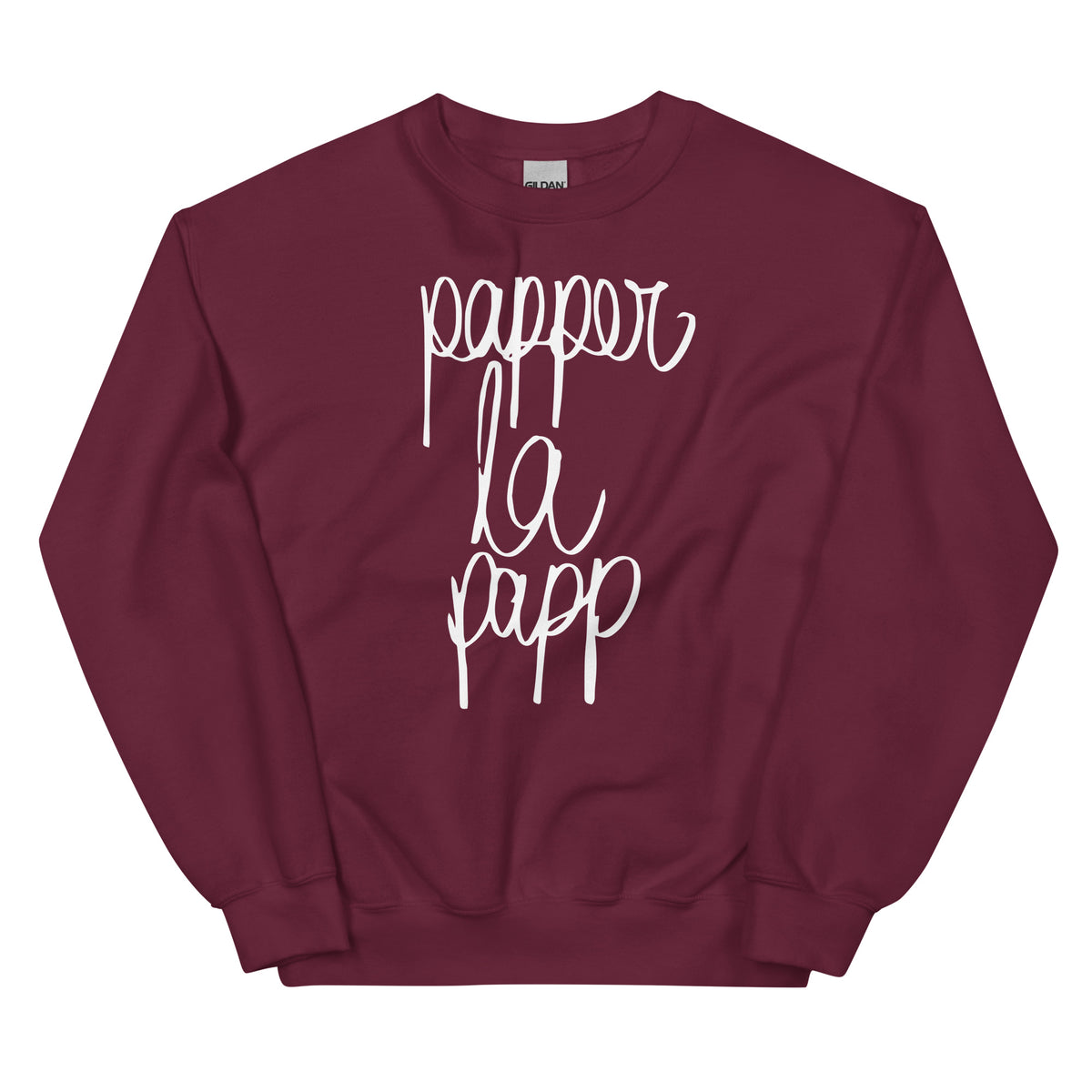 Papper la Papp – Unisex Sweater – weinrot, Vorderansicht