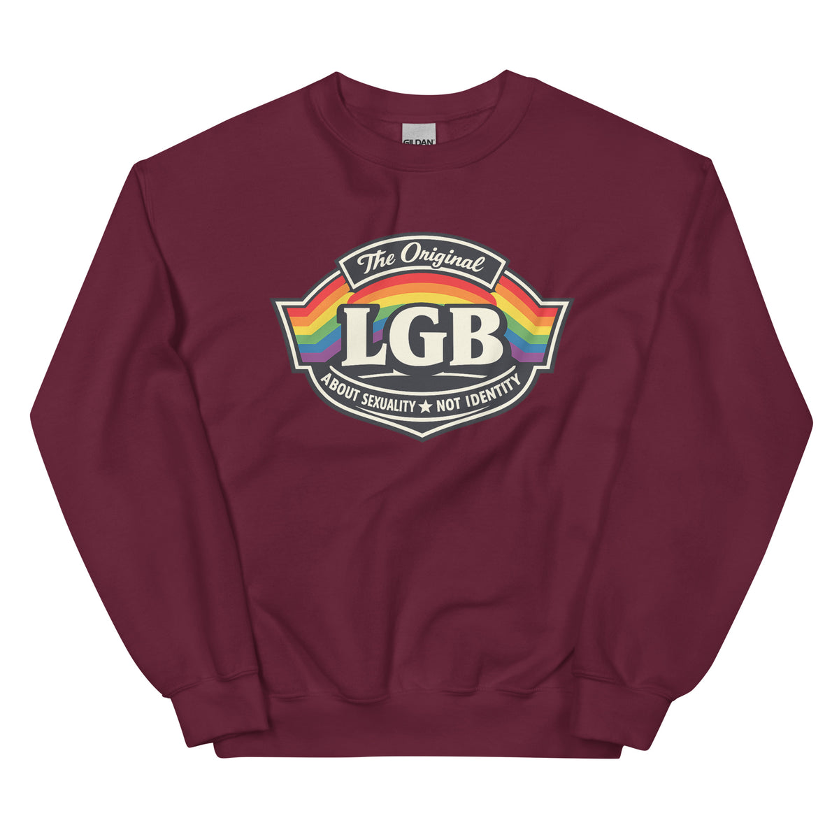 LGB – The Original – Unisex Sweater – weinrot, Vorderansicht