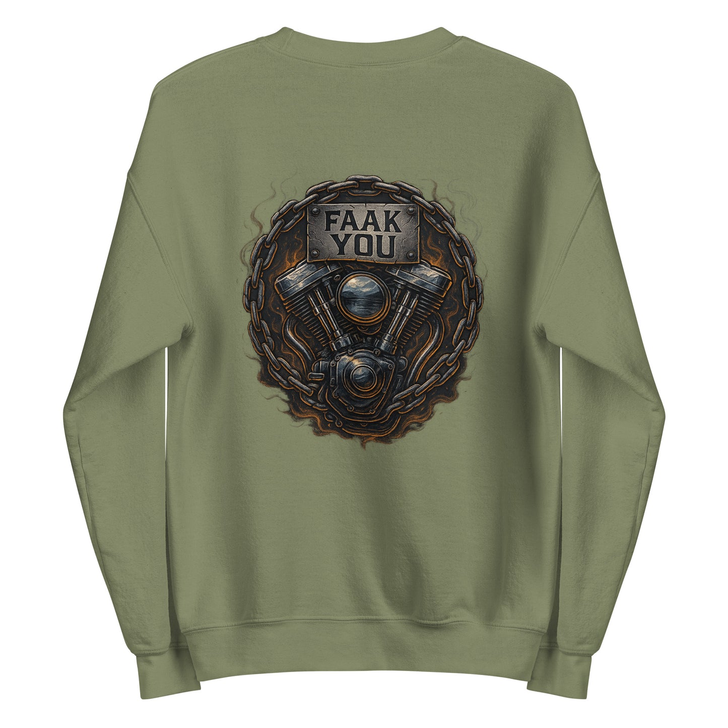 FAAK YOU – V-Twin Statement Backprint - Unisex-Pullover
