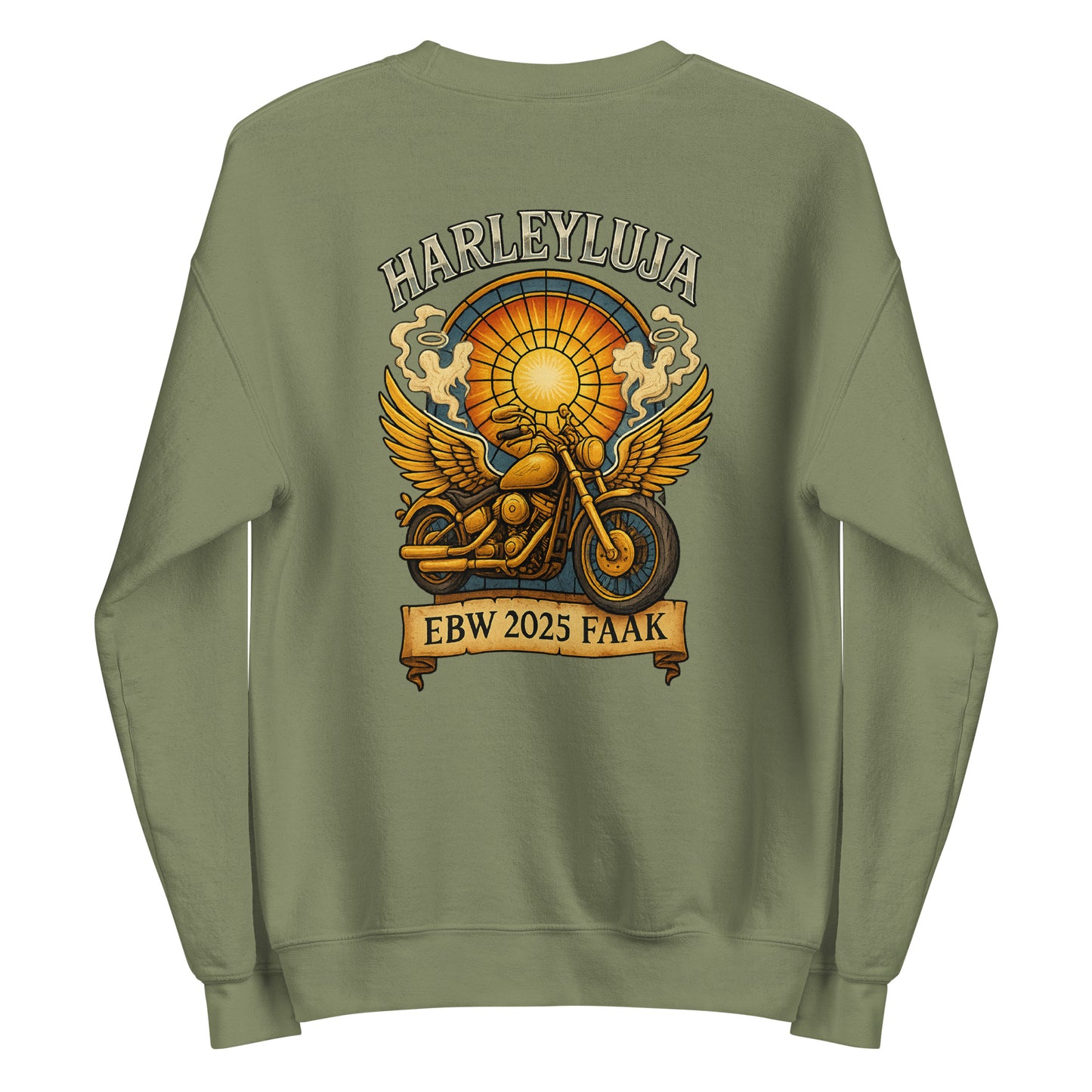 Harleyluja – Faakersee Edition 2025 - Unisex-Pullover (Backprint)