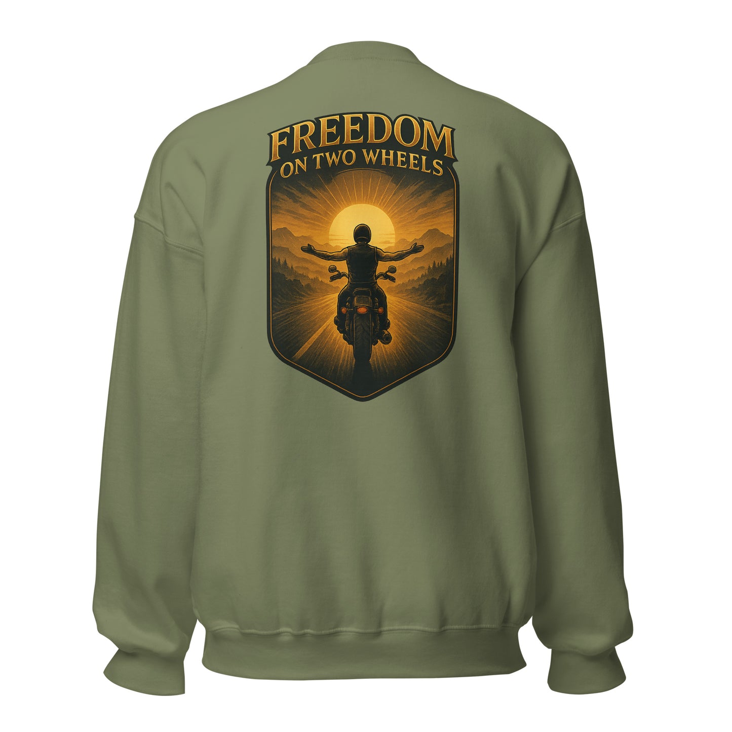 Freedom on Two Wheels - Backprint Unisex-Pullover