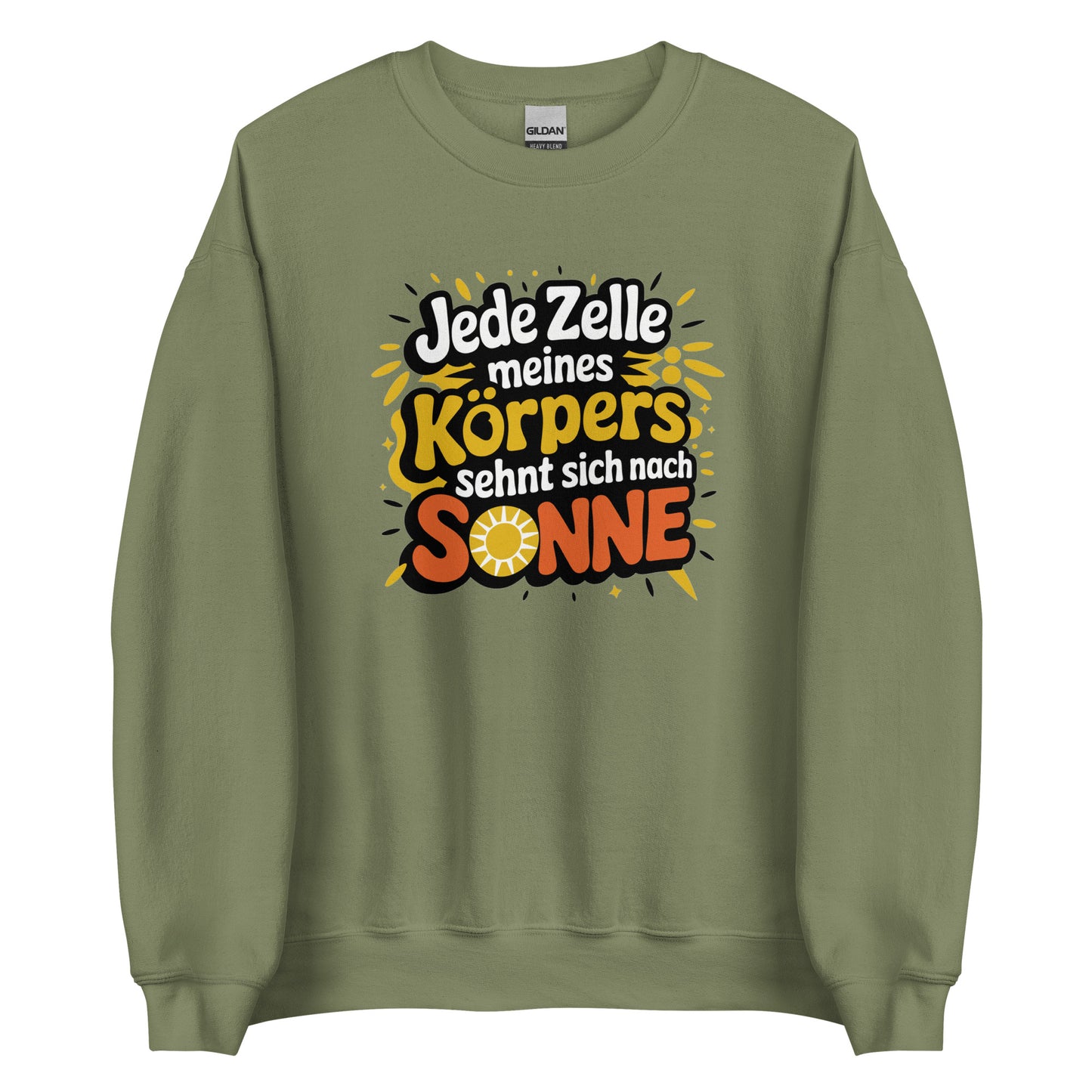 Jede Zelle meines Körpers sehnt sich nach Sonne - Unisex-Pullover