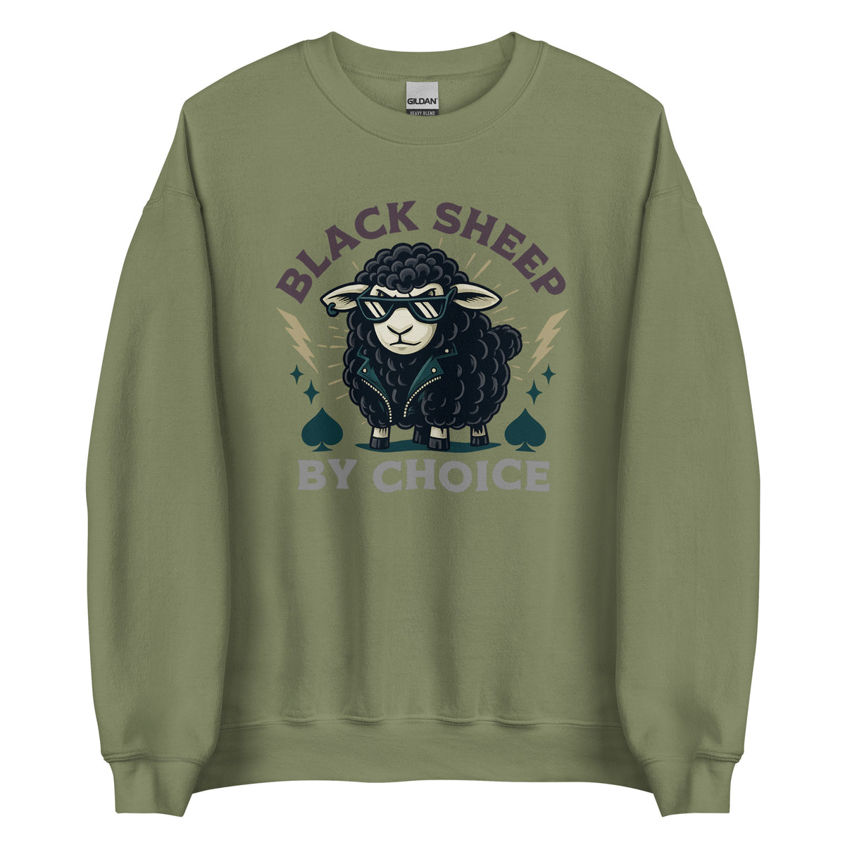 Black Sheep by Choice – Unisex Sweater – grün, Vorderansicht