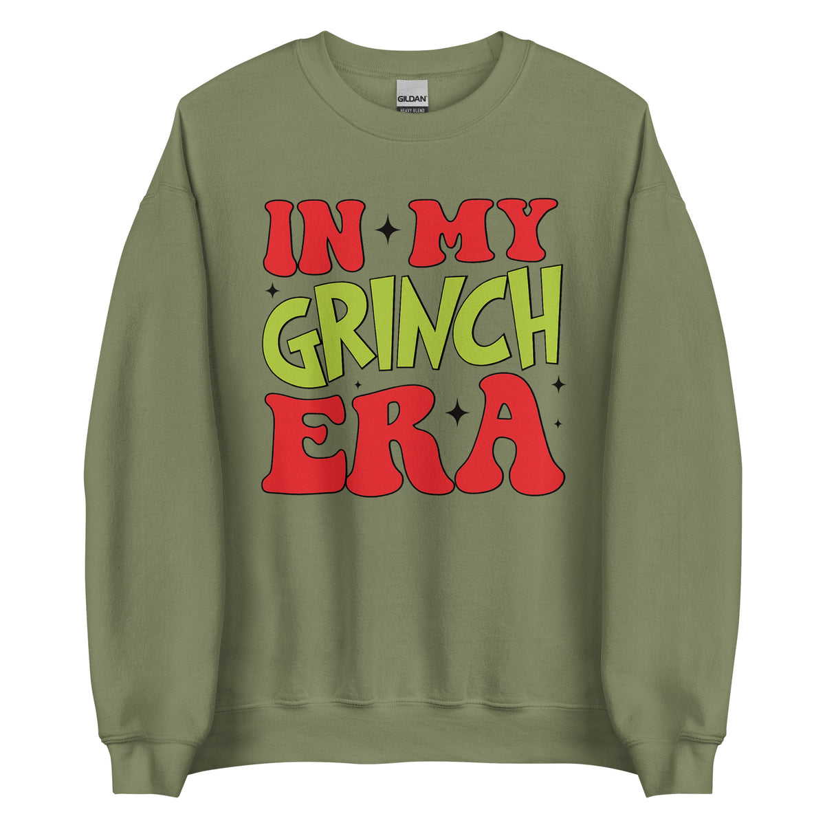 In My Grinch Era – Weihnachtssweater mit Humor – grün, Vorderansicht
