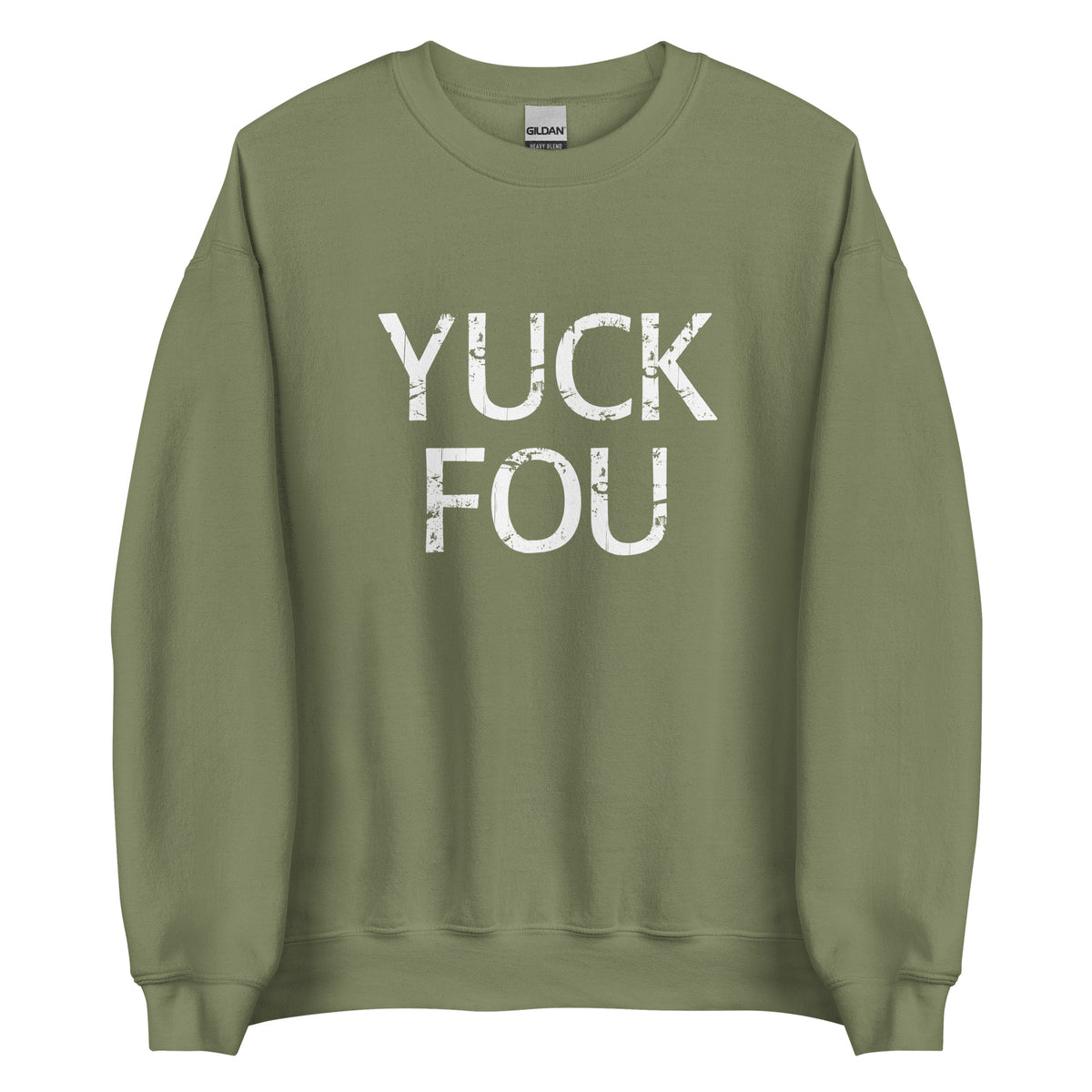 Yuck Fou – Unisex Sweater – grün, Vorderansicht