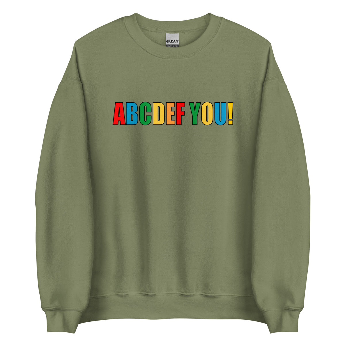 ABCDEF YOU! – Unisex Sweater – grün, Vorderansicht