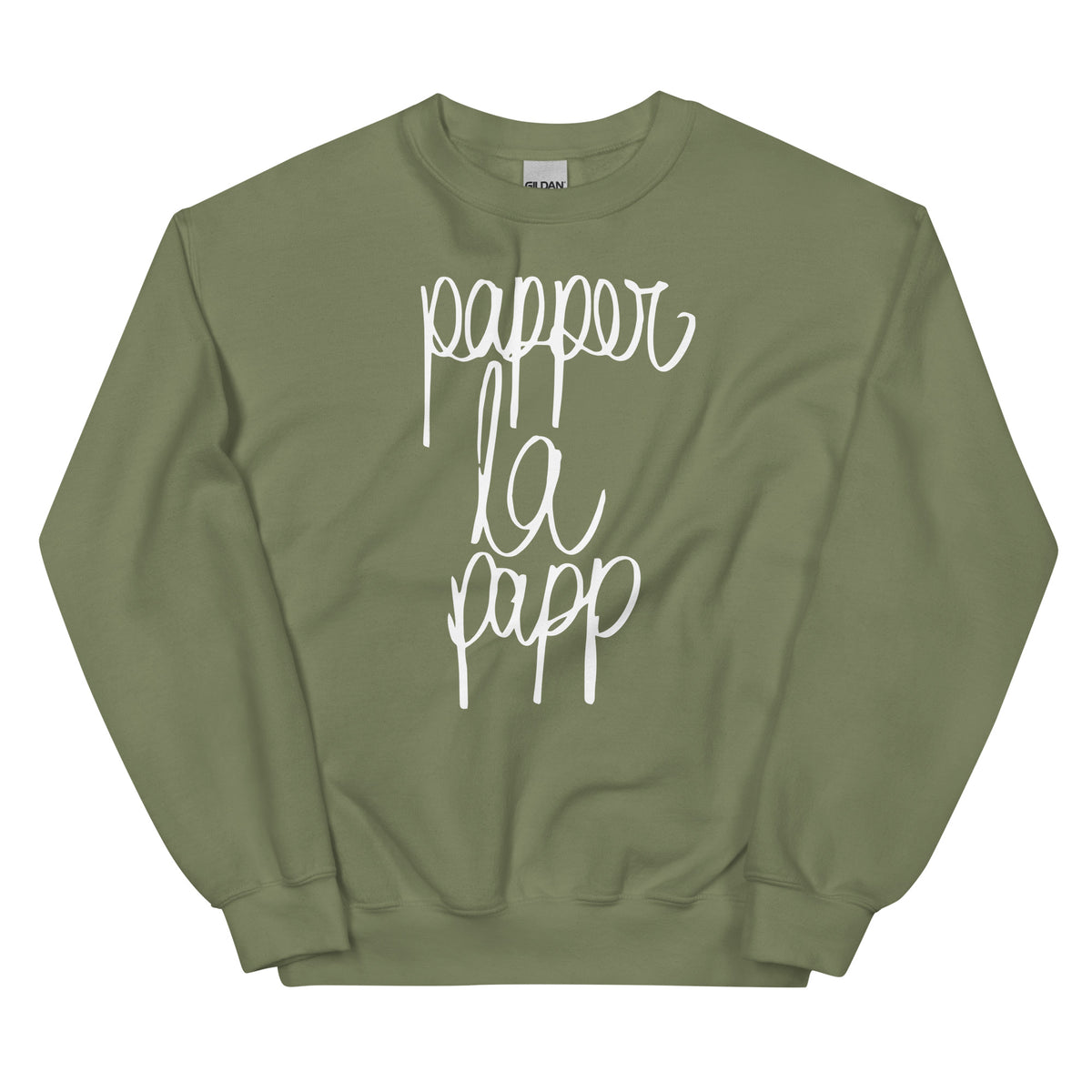 Papper la Papp – Unisex Sweater – grün, Vorderansicht