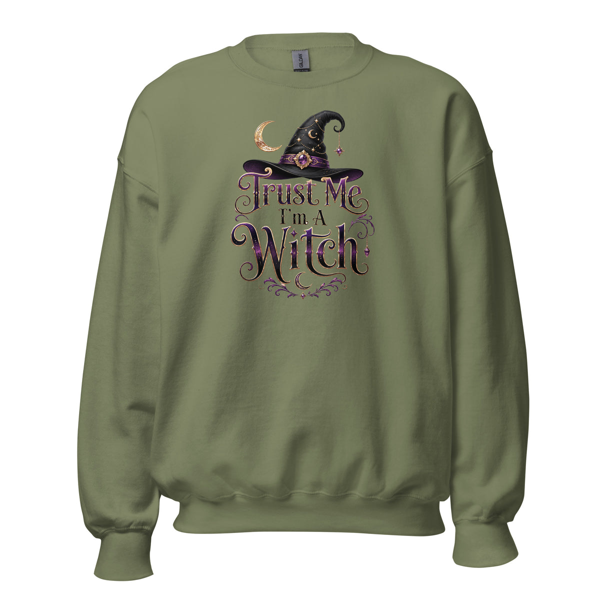 Trust Me, I'm A Witch – Unisex Sweater – grün, Vorderansicht