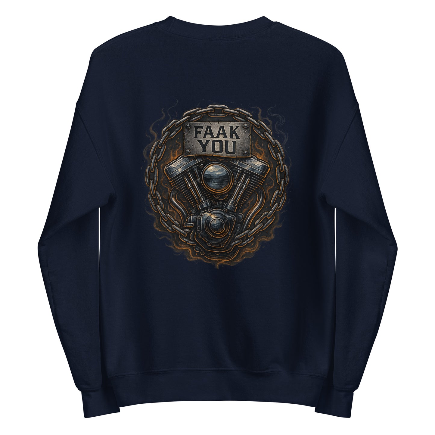FAAK YOU – V-Twin Statement Backprint - Unisex-Pullover