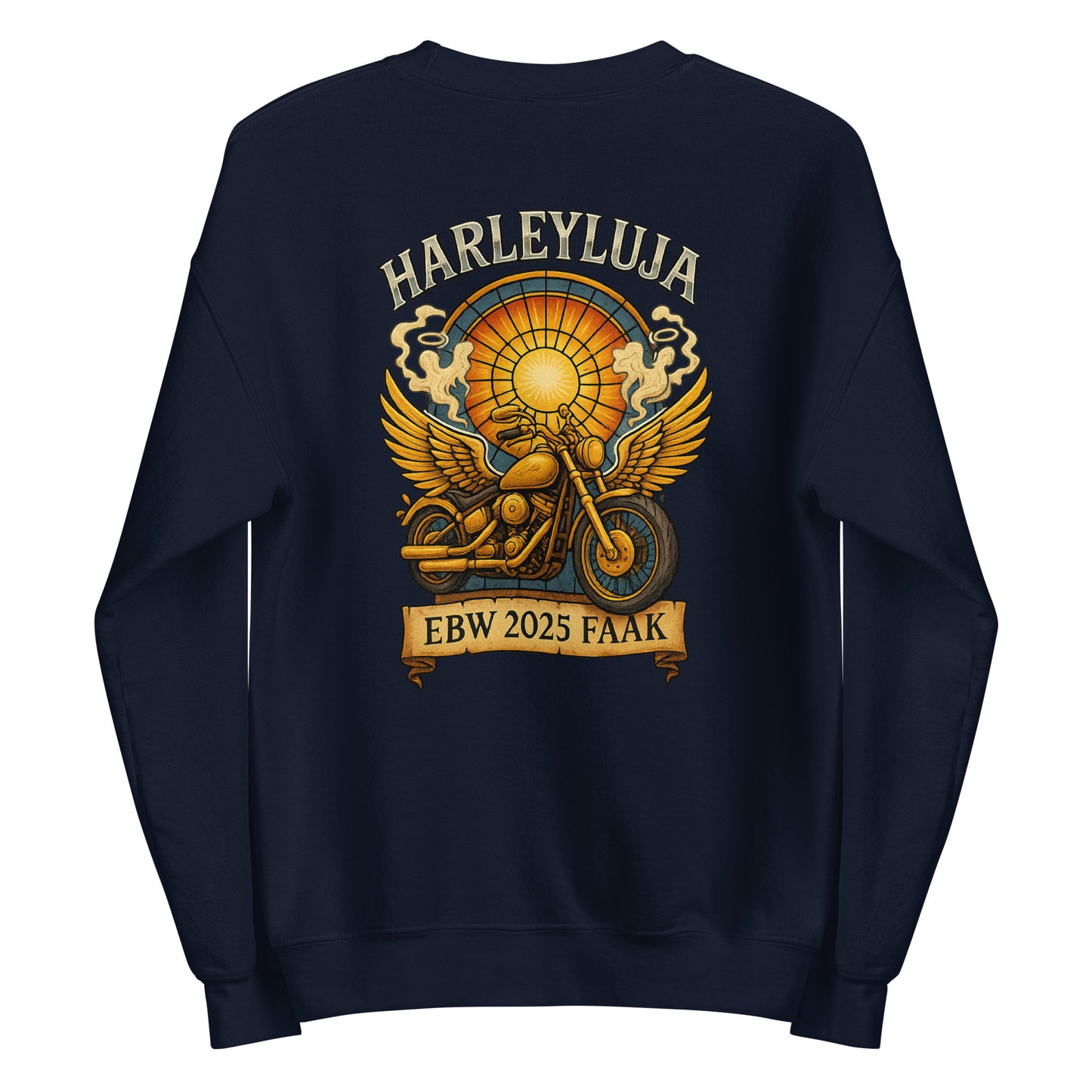 Harleyluja – Faakersee Edition 2025 - Unisex-Pullover (Backprint)