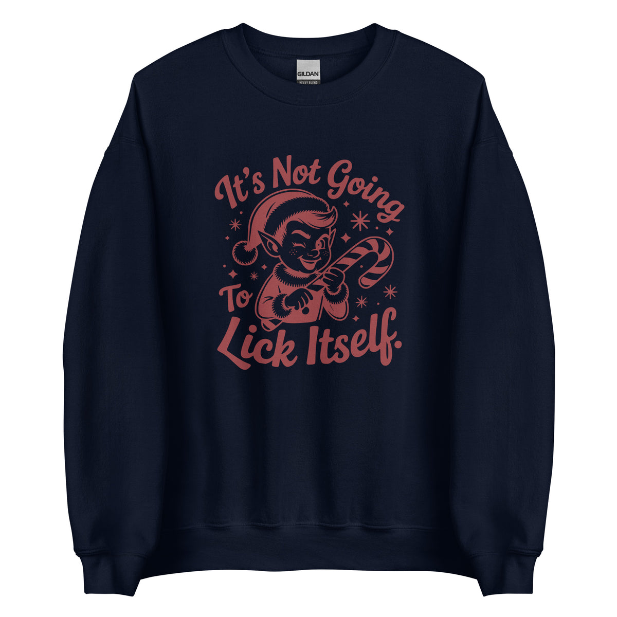 It’s Not Going To Lick Itself – Unisex Sweater – navyblau, Vorderansicht