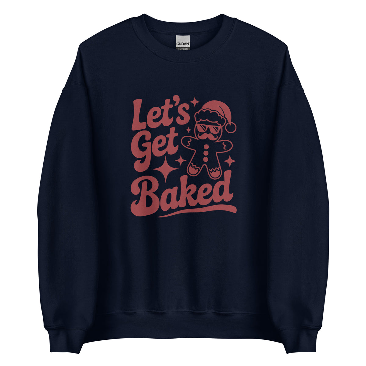 Let’s Get Baked – Unisex Sweater – navyblau, Vorderansicht
