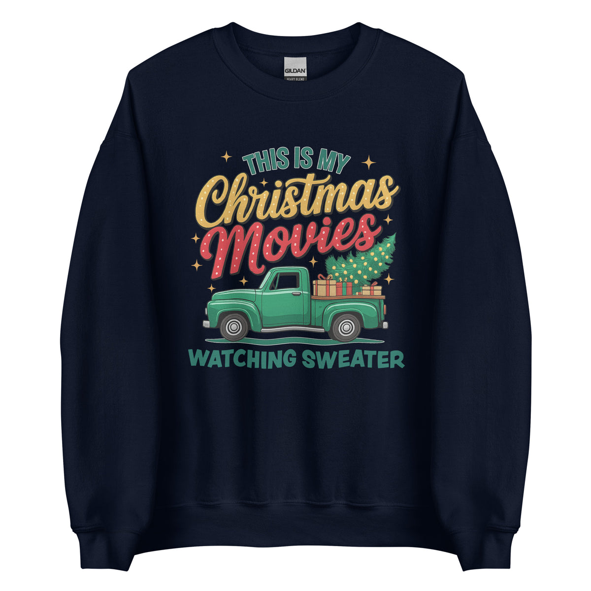 This Is My Christmas Movies Watching Sweater – Unisex Sweater – navyblau, Vorderansicht