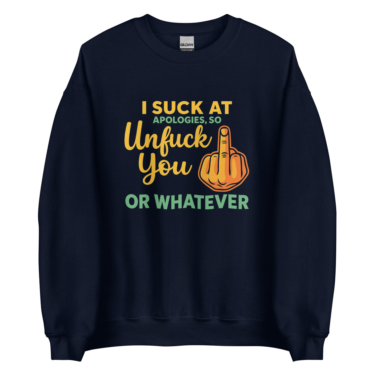 Unfuck You – Unisex Sweater – navyblau, Vorderansicht