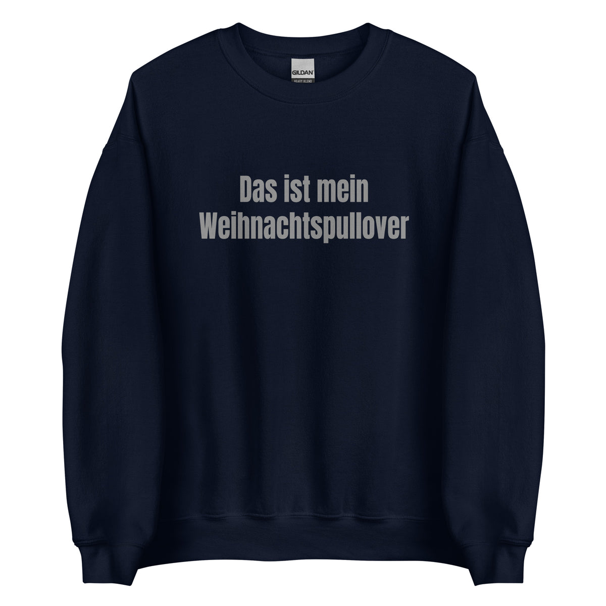 Das ist mein Weihnachtspullover – Unisex Sweater – navyblau, Vorderansicht