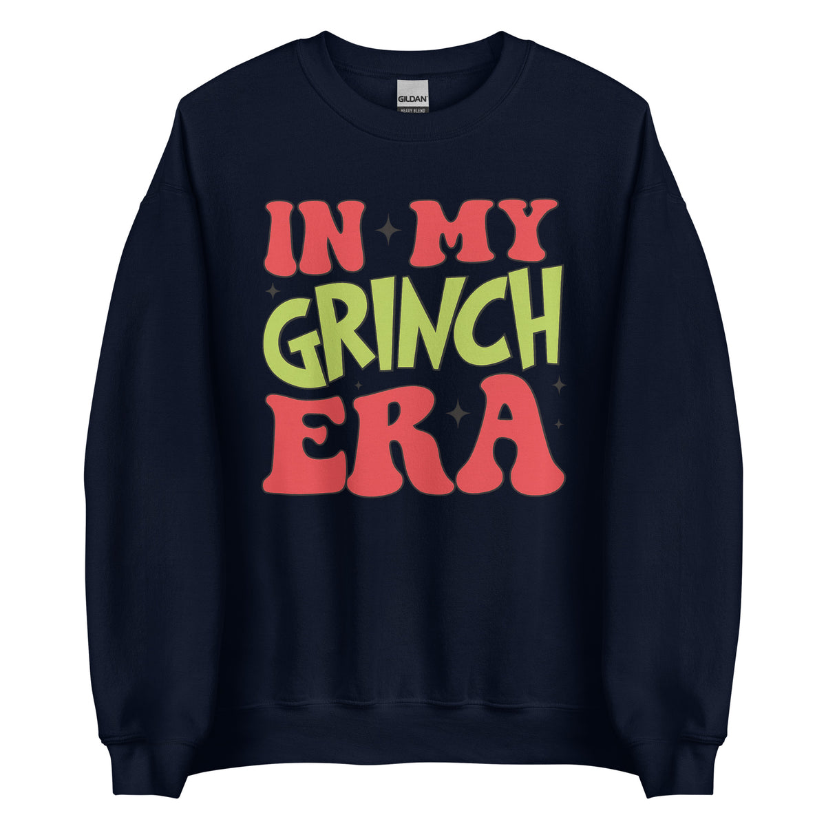 In My Grinch Era – Weihnachtssweater mit Humor – navyblau, Vorderansicht